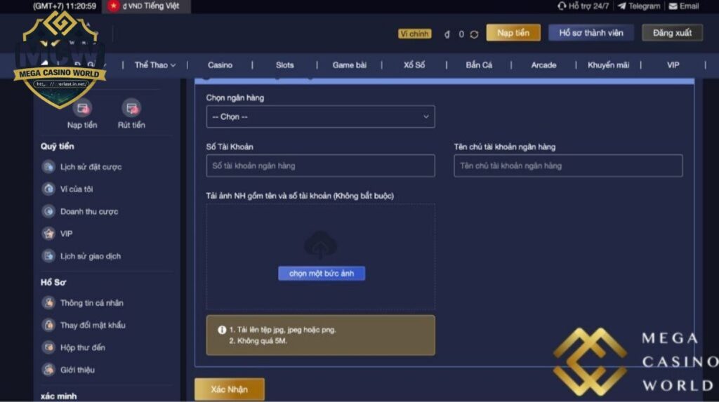 Hướng Dẫn Chi Tiết Các Bước Rút Tiền MCW